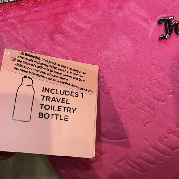 NWT Juicy Couture Pink Logo Travel Cosmetic Bag/Pouch - Picture 5 of 10